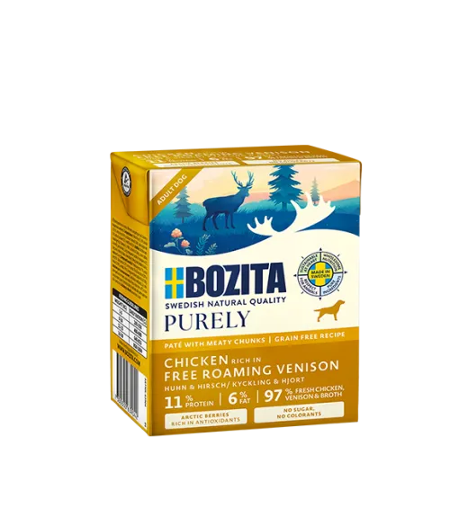 Purely Paté Adult med hjort - 370 gram BOZITA vådfoder Purely Paté Adult med hjort - 370 gram BOZITA vådfoder
