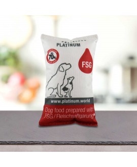 PLATINUM foder pose Legetøj Hunde legetøj formet som lille PLATINUM foder pose.