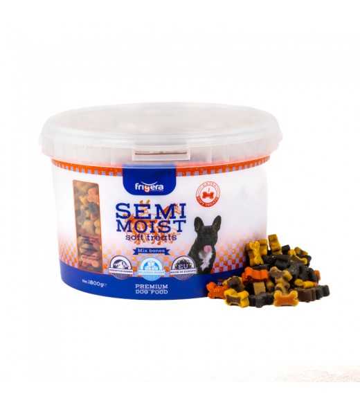 4 x 1,8 kg Mix Bones - Bløde Godbidder i spand - Frigera