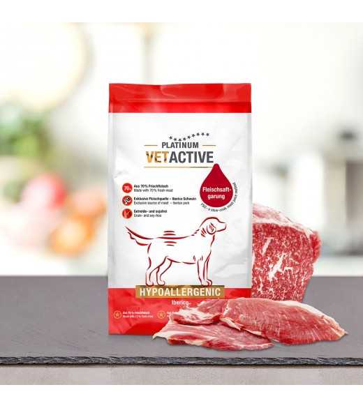 3 x 1,5 kg PLATINUM Vetactive Hypoallergenic Hundefoder Til ernæringsfølsomme hunde Flere og flere hunde lider i dag af foderint