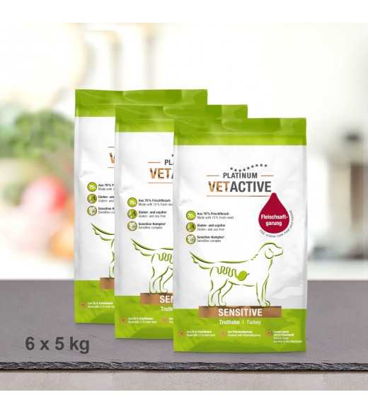 30 kg PLATINUM Vetactive Sensitiv Hundefoder Med PLATINUM VETACTIVE Sensitive tilbyder vi din firbenede ven komplet ernæring med
