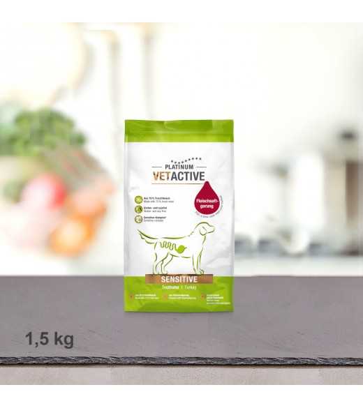 1,5 kg PLATINUM Vetactive Sensitiv Hundefoder Med PLATINUM VETACTIVE Sensitive tilbyder vi din firbenede ven komplet ernæring me