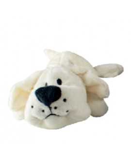 Lille hvid Plys hund 15 cm