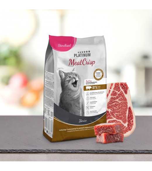 1,5 kg PLATINUM MeatCrisp Sterilised Iberico kattemad