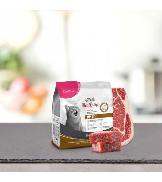 16 x 400 gram PLATINUM MeatCrisp Sterilised Iberico kattemad