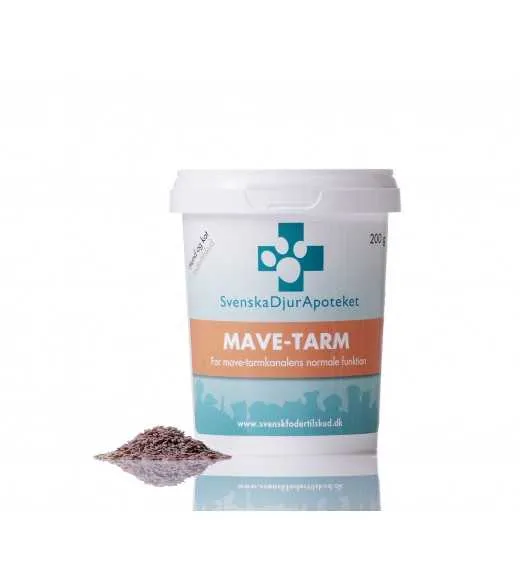 Mave-Tarm - Svenska DjurApoteket Mave-tarm 200 gram Svenska DjurApoteket Mave-tarm består af frøskaller der indeholder 85% fibre Mave-Tarm - Svenska DjurApoteket Mave-tarm 200 gram Svenska DjurApoteket Mave-tarm består af frøskaller der indeholder 85% fibre