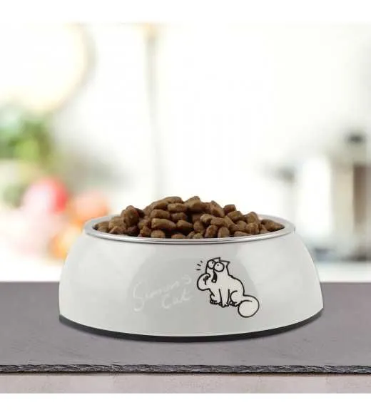 Lille katte skål Simons Cat Mad eller drikke skål&nbsp;i melamin/stål, made by HUNTER med Simons Cat logo Utrolig stabil, holdbar, st