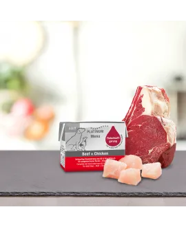 1/1 karton Lille PLATINUM Menu Oksekød og Kylling 12 x 90 gram