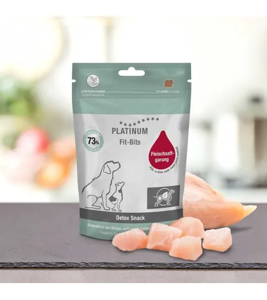 24 x 150 gram PLATINUM Fit-Bits Detox Med Fit-Bits Detox hjælper du din hund med at komme af med skadelige stoffer. Denne snack 