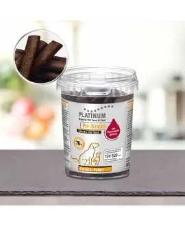 Kylling og Kanin - PLATINUM Fit-Stick - 300 gram PLATINUM snack stænger af det bedste fra frisk slagtet kylling og kanin, uden a