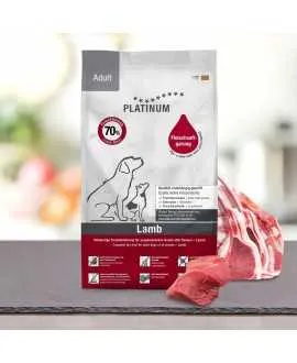 10 kg PLATINUM Lam Voksen hundefoder PLATINUM adult lam og ris er et sundt komplet&nbsp;koldpresset hundefoder der sikre din hund al