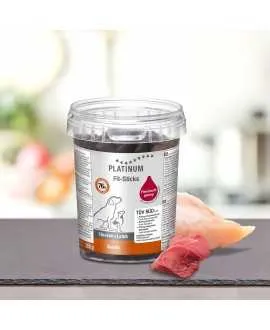 12 stk PLATINUM Fit-Stick Kylling og Lam 300 gram PLATINUM snack stænger af det bedste kød fra frisk slagtet kylling og lam, ude