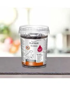 12 stk PLATINUM Fit-Stick Kylling og Lam 300 gram PLATINUM snack stænger af det bedste kød fra frisk slagtet kylling og lam, ude