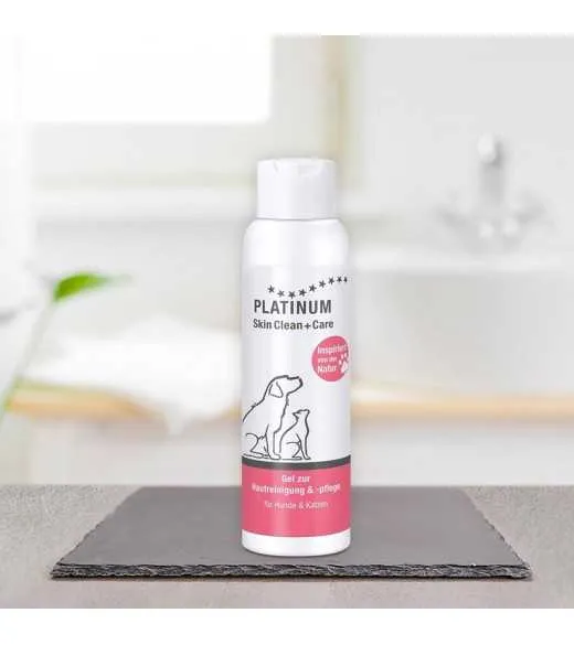 PLATINUM Skin Clean + Care gel 100 ml med hypoklorsyre PLATINUM&nbsp;Skin Clean+Care er en&nbsp;gel til rengøring og pleje af huden. Den e